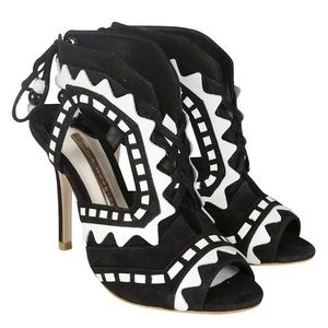 Sophia Webster Riko Sandals Black/White Size 8